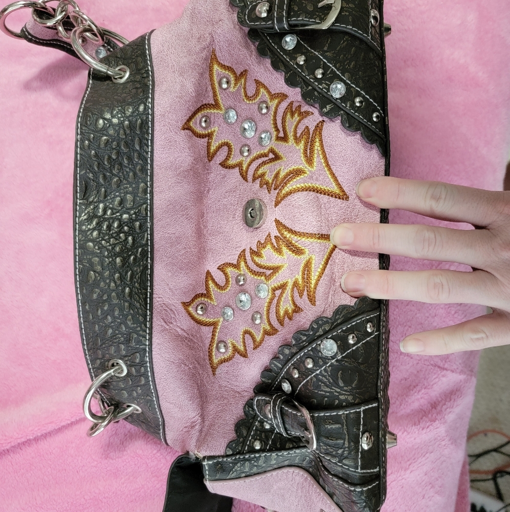 Pink Faux Leather